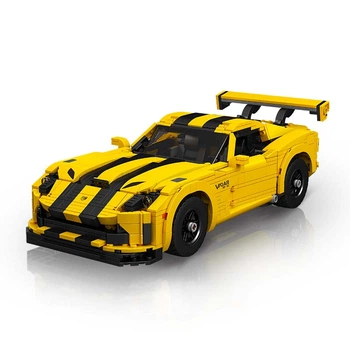 Конструктор детский машина MOULD KING TECHNIC " DODGE VIPER " желтый 1236 деталей (10046)
