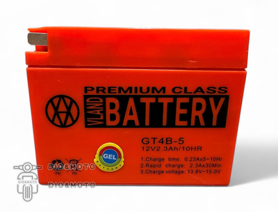 Акумулятор GEL 12V 2.3A Suzuki/Yamaha 115‑40‑90mm GT4B‑5 "VLAND" (2024)