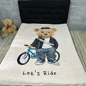 Плед велюровый с 3D рисунком, Let's Ride, 160x200 см