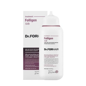 Восстанавливающая маска – кондиционер для поврежденных волос Dr.FORHAIR Folligen Silk Treatment 300 мл
