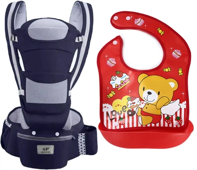 Хипсит, Эрго-рюкзак, кенгуру, переноска Baby Carrier 6в1Темно-синий слюнявчик-трансформер (n-9863)