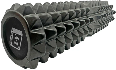 Масажний ролик-валик для МФР та йоги EasyFit Solid Roller 45х13 см ролер-масажер для спини, ніг, рук та шиї EF-2053-BK Чорний (56003491)