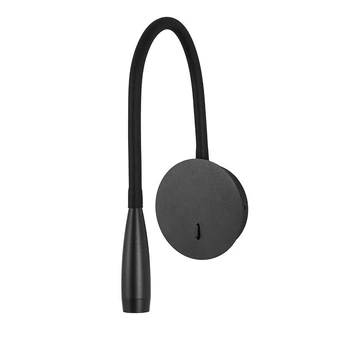 Cвітильник бра Levistella 920V35D35C BK металевий з LED підсвічуванням та вимикачем Чорний (134-16-LVS4317)
