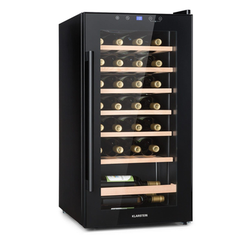 Шкаф для вина Klarstein Barossa 29 Uno – охладитель для вина, 1 зона, 88 л/28 бутылок холодильник для вина