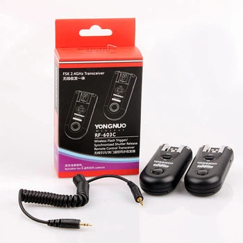 Радиосинхронизатор Yongnuo RF-603C1 для CANON EOS 70D, 60D, 700D, 650D, 600D, 550D, 500D, 450D, 400D, 350D