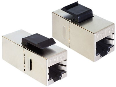 Moduł Keystone Delock RJ45 - RJ45 Cat 5e Silver (4043619862047)