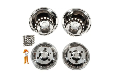 Колпаки из нержавейки Эксклюзив V3 (2 катковые, 4 шт) для Volkswagen Crafter 2006-2016 гг