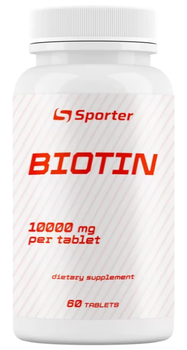 Біотин Sporter Biotin 10000 мкг 60 таб