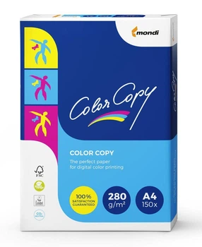 Бумага офисная картон А4, 280г/м2, 150арк, Color Copy Mondi Бумага плотная А4 для принтера