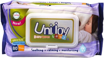 Вологі дитячі серветки Unijoy baby 80 шт (6973920542339)