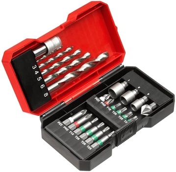Einhell Набір біт та свердел по металу HSS, 22 шт, кейс S-Box, KWB