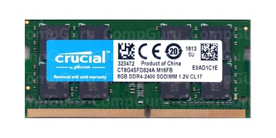 Оперативная память для ноутбука Crucial DDR4 8GB 2400MHz SO-DIMM PC4-2400 (CT8G4SFD824A.M16FB)