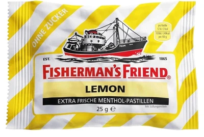 М'ятні цукерки Fisherman`s Friend Lemon зі смаком лимону без цукру 25 г