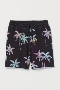 Шорти H&M 146см чорний пальми 807979376