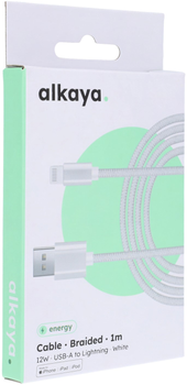 Кабель alkaya Speed Flex USB-A - Lightning 1m White (CL-60008)