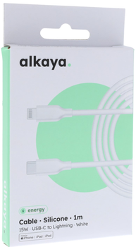 Кабель alkaya Speed Flex USB-C - Lightning 15W 1m White (CL-60013)