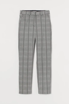 Брюки H&M 42 серо черный клетка 10079104492