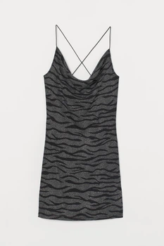 Платье H&M XS черно серебряный 20078423600
