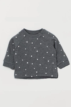 Свитшот H&M 62см темно серый горох 12108859192