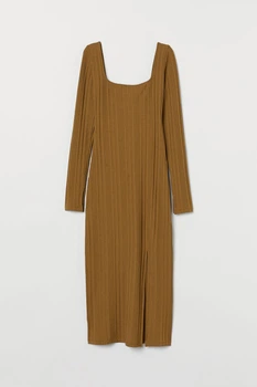 Платье H&M L оливковый 1702847959