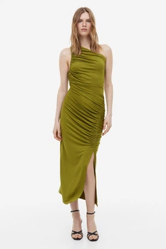 Платье H&M L оливковый 23111182216