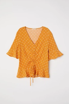 Блуза H&M 32 горох жовтий 2001627197