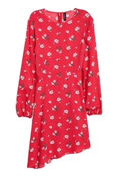 Платье H&M 36 красный цветы 212581551