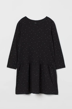 Платье H&M 110 116см черный горох 507984462