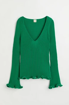 Пуловер H&M L зелений 1081040275