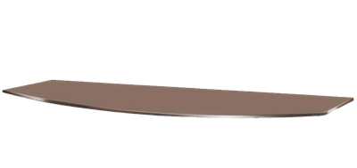 Полка из стекла настенная навесная радиусная Commus PL5 RB (360х440х8мм)