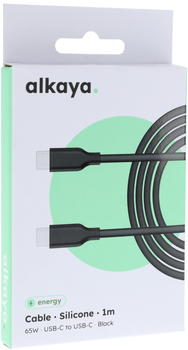 Кабель alkaya Speed Flex USB-C - USB-C 65W 1m Black (CL-60010)