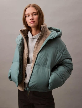 Куртка зимняя короткая женская Calvin Klein (887260563674) XS зеленая