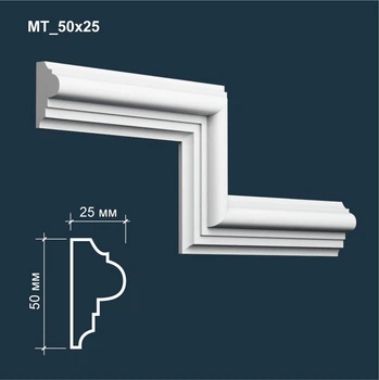 Молдинг гипсовый MATISS МТ 50x25 мм 1 м.п. декор для интерьера