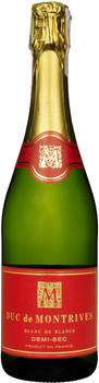 Вино ігристе Duc de Montrives Blanc de Blancs Demi-Sec напівсухе біле 0.75 л 11% (3438931023831)