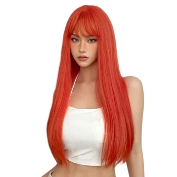 Парик Lolita красно-рыжий длинный, термоволокно VC 1085-4