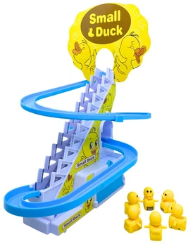 Утки спускаются с горки утята Small Duck электрическая игрушка трек с 6 утками уточками и звуковыми эффектами