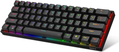 Игровая клавиатура Dierya DK61E / Механическая / RGB подсветка / UKR / Black