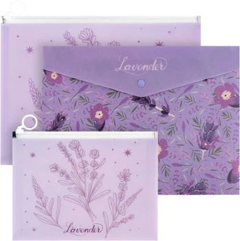 Набор папок Axent Lavender-2 разных форматов 3 шт (1497/1498/1495-37-A)