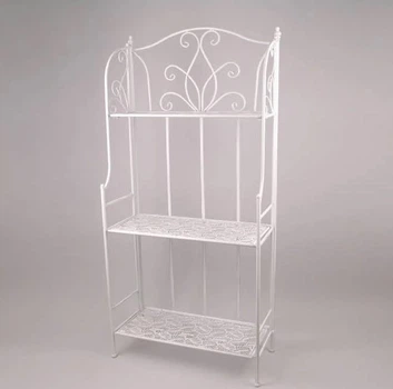 Этажерка металлическая белая Flora 126 см. 39361