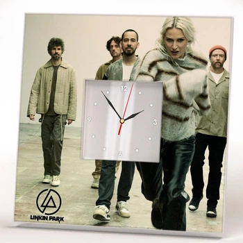 Часы "Группа Linkin Park. Эмили Армстронг" подарок для фанатов, музыкантов и любителей рок музыки, украшение в бар, клуб