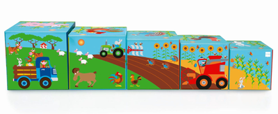 Piramidka edukacyjna Scratch Jumbo Cubes Farma 5 elementów (5414561810728)