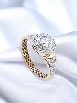 Золота каблучка AiR GOLD Харківська ювелірна фабрика (17р) 700415-2к