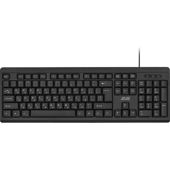 Клавіатура 2E KS108, USB, мембранна, захист від вологи, UKR/EN, 1.5 м Black