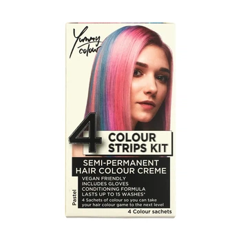 Фарба для волосся із 4 кольорових смужок Пастель YUMMY COLOUR 4 COLOUR STRIPS KIT Pastel Stargazer