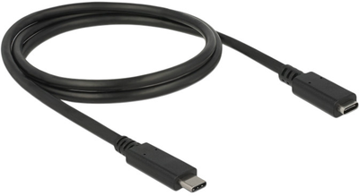 Kabel przedłużający Delock USB Type-C 10 Gbit/s 1 m Black (4043619855339)