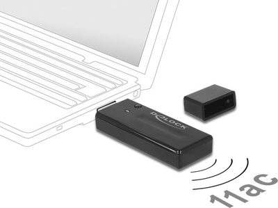 Мережевий адаптер Delock WLAN USB 3.0 Stick Dualband 2.4/5 GHz AC 867 (4043619124633)