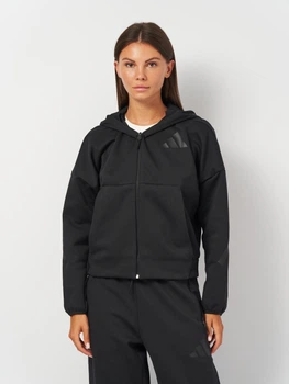Толстовка на молнии с капюшоном женская Adidas Z.N.E. Fz JE7848 M Black (4067896188669)