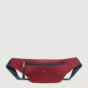 Сумка на пояс бананка мужская тканевая Tommy Hilfiger 965785585 Бордовая (1159821137)