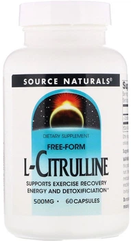 Цитрулін Source Naturals L-Citrulline 500 мг 60 капсул (021078020042)