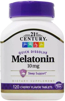 Мелатонин 21st Century Melatonin 10 мг 120 таблеток Вишня (740985275030)